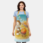 Niedlicher Bauer Hund mit Pumpkin Schürze (Getragen)