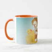 Niedlicher Bauer Hund mit Pumpkin Tasse (Links)