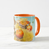 Niedlicher Bauer Hund mit Pumpkin Tasse (VorderseiteRechts)