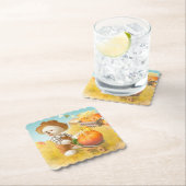 Niedlicher Bauer Hund mit Pumpkin Untersetzer (Vor Ort)