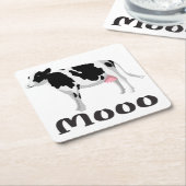 Niedlicher Bauer Schwarz-weißer Landkuh Rechteckiger Pappuntersetzer (angewinkelt)