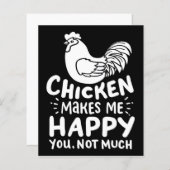 Niedlicher Bauer von Hühnern, sarkastisch| Geschen (Vorne/Hinten)