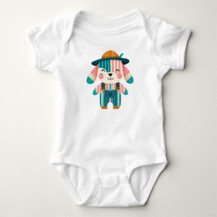 Niedlicher Bauer Welpenhund Baby Strampler