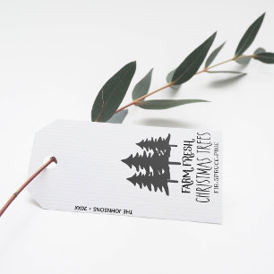 Niedlicher Bauernhof Frische Weihnachtsbaum Modern Geschenkanhänger