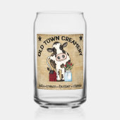 Niedlicher Bauernhof mit alten Bäckereien Dosenglas (Rückseite)