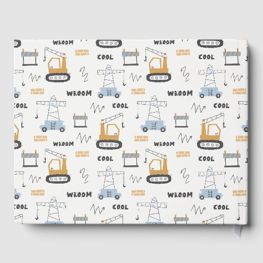 Niedlicher Baukranich Kinder jeden Geburtstag Gästebuch (Rückseite)