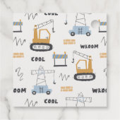 Niedlicher Baukranich Kinder jeden Geburtstag Geschenkanhänger (Rückseite)