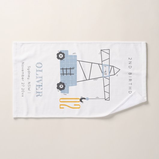 Niedlicher Baukranich Kinder jeden Geburtstag Handtuch (Handtuch)