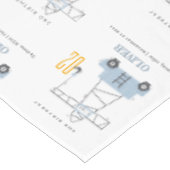 Niedlicher Baukranich Kinder jeden Geburtstag Tischdecke (Schrägansicht)