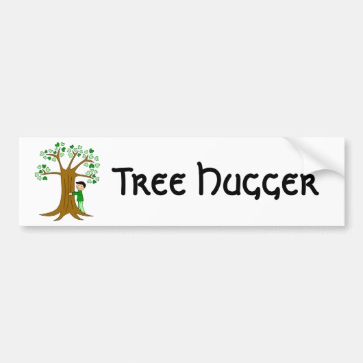 Niedlicher Baum Hugger Entwurf Autoaufkleber (Vorne)