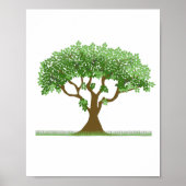 Niedlicher Baum mit Blätter Poster (Vorne)