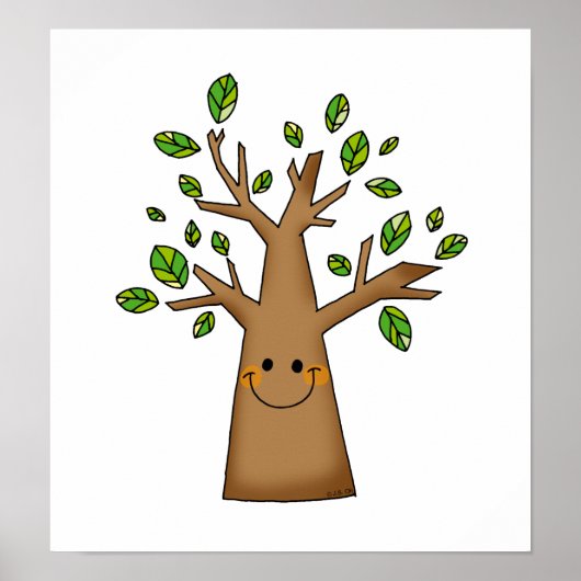 niedlicher Baum Poster (Vorne)
