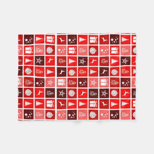 Niedlicher Baum-Rentier Fleecedecke (Vorderseite (Horizontal))