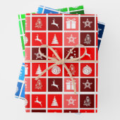 Niedlicher Baum-Rentier Geschenkpapier Set (Beispiel)