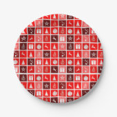 Niedlicher Baum-Rentier Pappteller (Vorderseite)