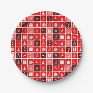 Niedlicher Baum-Rentier Pappteller