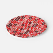 Niedlicher Baum-Rentier Pappteller (Schrägansicht)