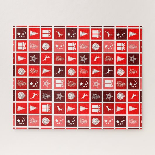 Niedlicher Baum-Rentier Puzzle (Horizontal)