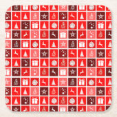 Niedlicher Baum-Rentier Rechteckiger Pappuntersetzer (Vorderseite)