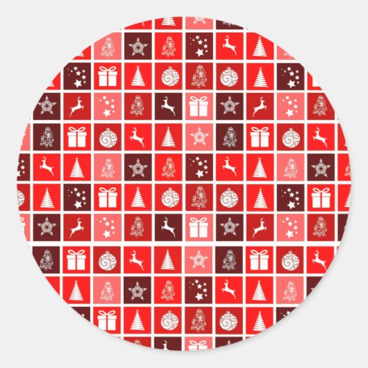 Niedlicher Baum-Rentier Runder Aufkleber (Vorderseite)