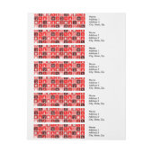 Niedlicher Baum-Rentier Rundum-Adressaufkleber (Bogen)