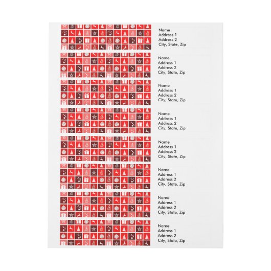 Niedlicher Baum-Rentier Rundum-Adressaufkleber (Bogen)