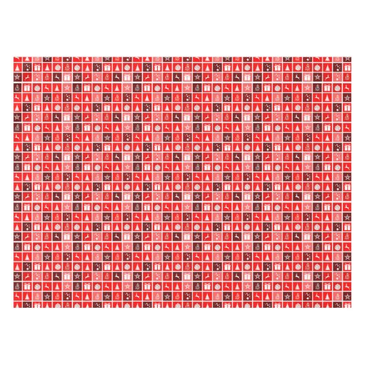 Niedlicher Baum-Rentier Tischdecke (Vorderseite (Horizontal))