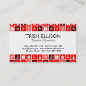 Niedlicher Baum-Rentier Visitenkarte (Rückseite)