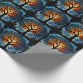 Niedlicher Baum Wasserfarbe Geschenkpapier (Ecke)