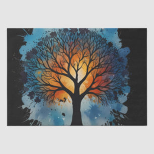 Niedlicher Baum Wasserfarbe Seidenpapier