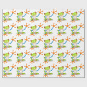 Niedlicher Baumfrosch Geschenkpapier (Flach)