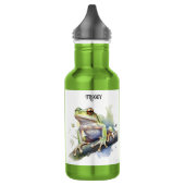 Niedlicher Baumfrosch, kundenspezifisch Edelstahlflasche (Links)