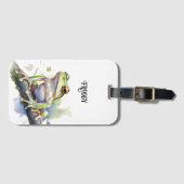 Niedlicher Baumfrosch, kundenspezifisch Gepäckanhänger (Vorderseite (Horizontal))