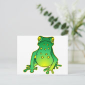 Niedlicher Baumfrosch Postkarte (Stehend Vorderseite)