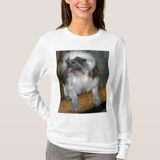 Niedlicher Baumwolle-Spitze Tamarin T-Shirt (Vorderseite)