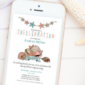 Niedlicher Beachy Graduate weg Abschiedsjubiläum P Einladung