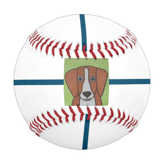 Niedlicher Beagle Baseball (Vorderseite)
