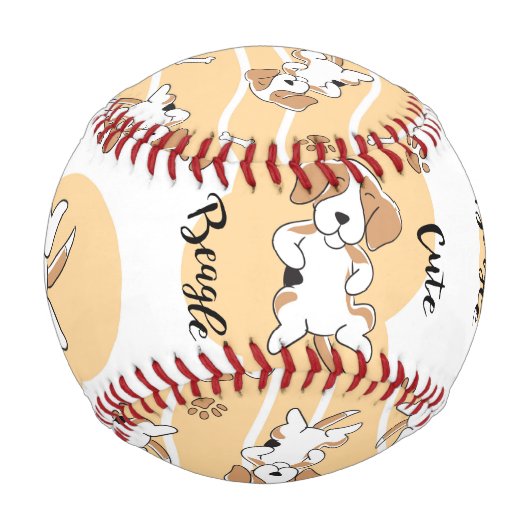 Niedlicher Beagle Baseball (Rückseite)