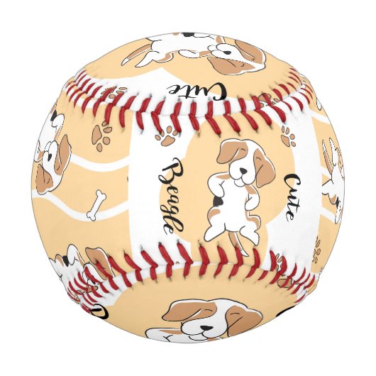 Niedlicher Beagle Baseball (Vorderseite)