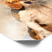 Niedlicher Beagle | Beste Tierdekoration Fotodruck (Ecke)