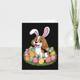 Niedlicher Beagle Bunny Oars Ostereier Happy Easte Karte