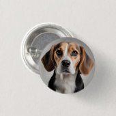 Niedlicher Beagle Button (Vorne & Hinten)