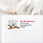 Niedlicher Beagle Cartoon Dog Rücksendeadresse (Insitu)