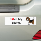 Niedlicher Beagle-Cartoon-Hund Autoaufkleber (Auf Auto)