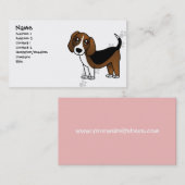 Niedlicher Beagle-Cartoon-Hund Visitenkarte (Vorne/Hinten)