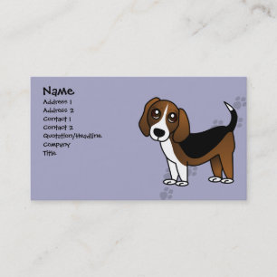 Niedlicher Beagle-Cartoon-Hund Visitenkarte