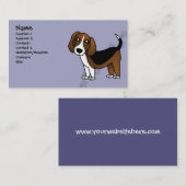 Niedlicher Beagle-Cartoon-Hund Visitenkarte (Vorne/Hinten)