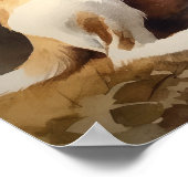 Niedlicher Beagle Dog Art Print Poster (Ecke)