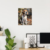 Niedlicher Beagle Dog Art Print Poster (Heimbüro)