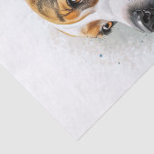 Niedlicher Beagle Dog Wasserfarbe Seidenpapier (Detail)
